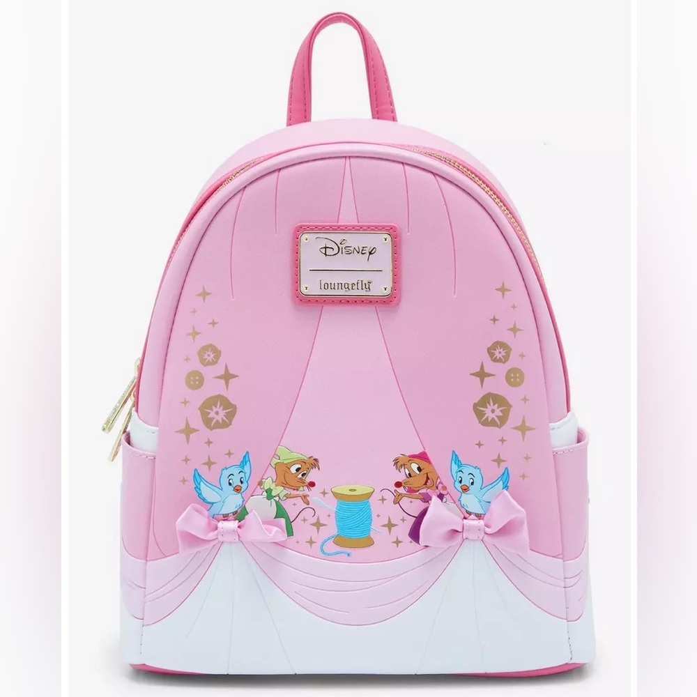 Loungefly Disney Cinderella Pink Dress Mini Backpack NWT